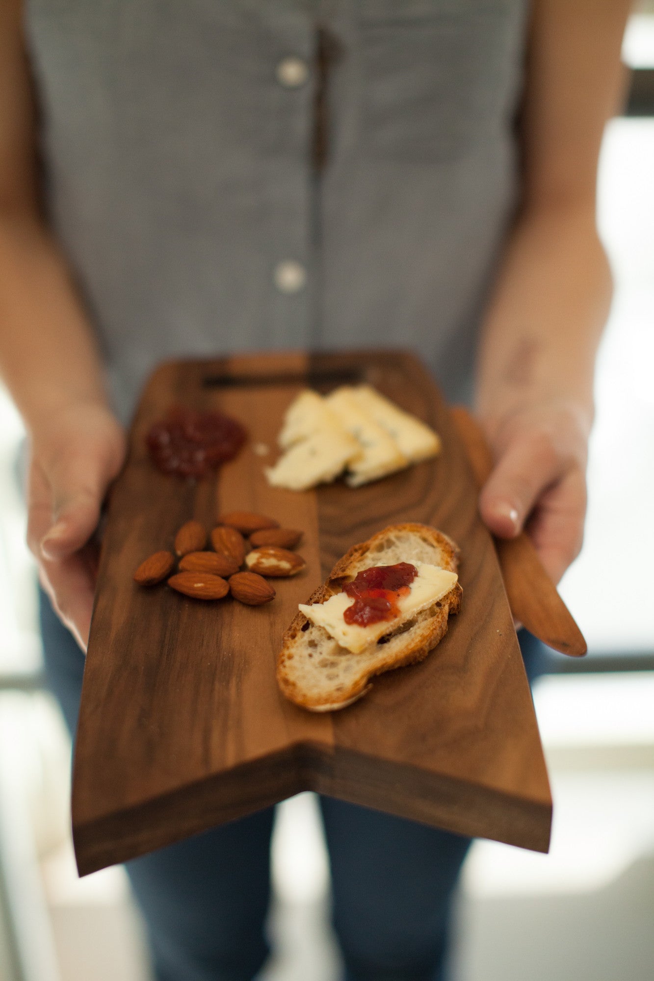 Monogram & Herringbone Pattern: 12x6 Cutting Board