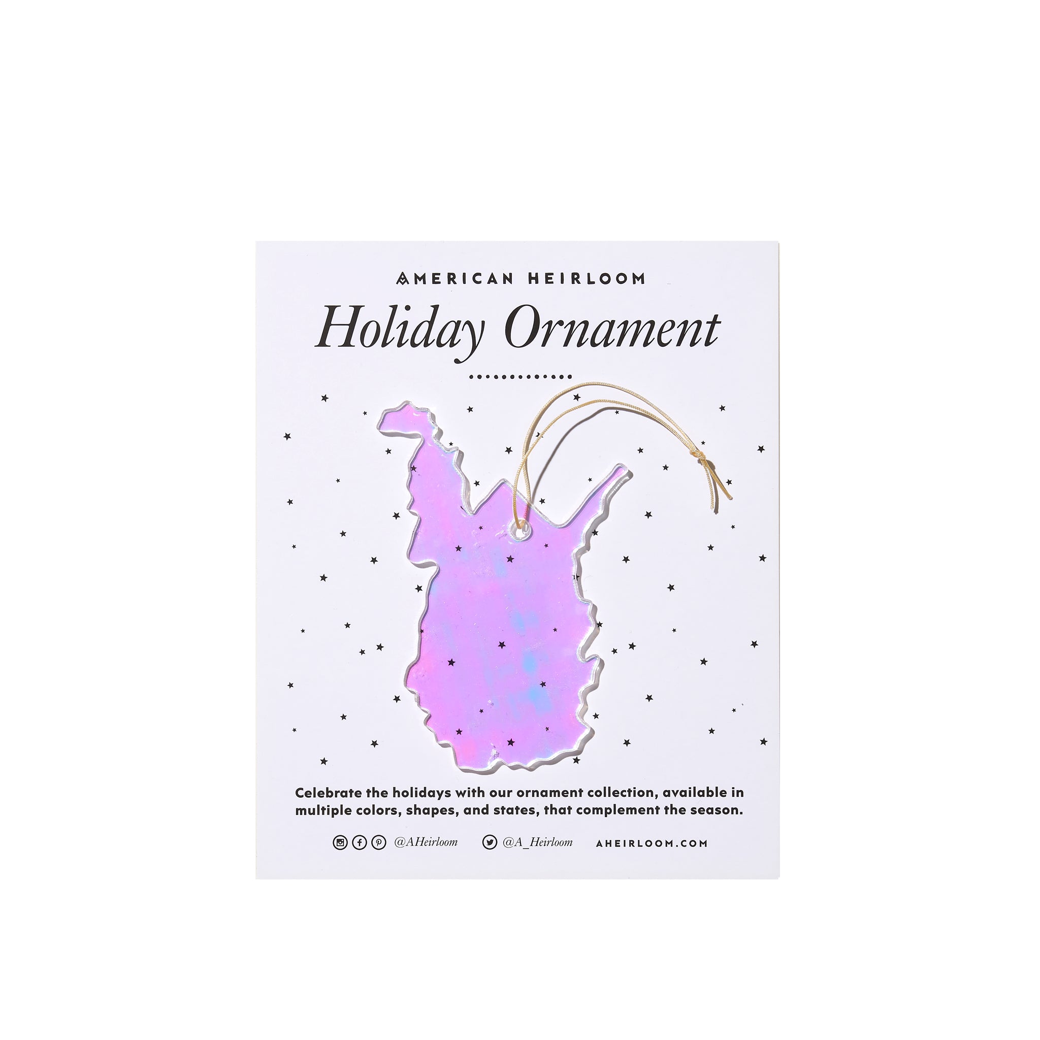 West Virginia Holiday Ornament